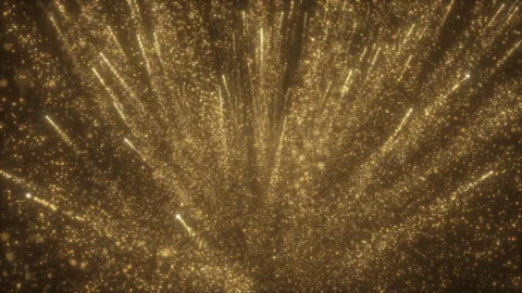 4K Flight of gold bokeh particles. Light magic sparkling glitter golden. Stock Footage 304214780