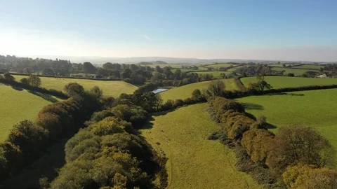 4K Flight Over Rural Devon 스톡 동영상 104829267