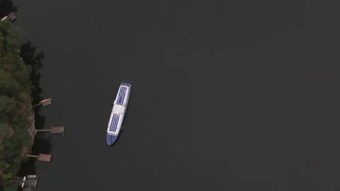 4k flight over the Vltava river near the village Stock Footage 149073852