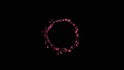 4K Flight of pink bokeh particles. Magical shimmering light. Stock Footage 124284497
