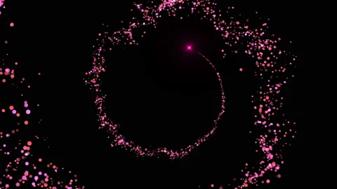 4K Flight of pink bokeh particles. Magical shimmering light Stock Footage 124284768