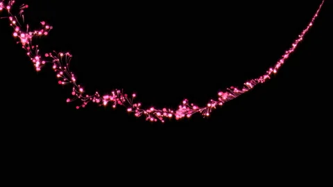 4K Flight of pink bokeh particles. Magical shimmering light. Vídeos de archivo 124284972