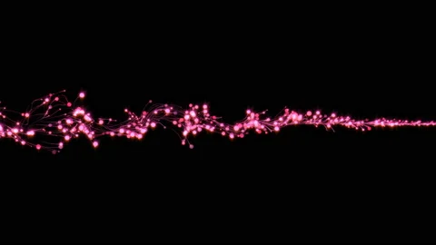 4K Flight of pink bokeh particles. Magical shimmering light. Stock Footage 124285043