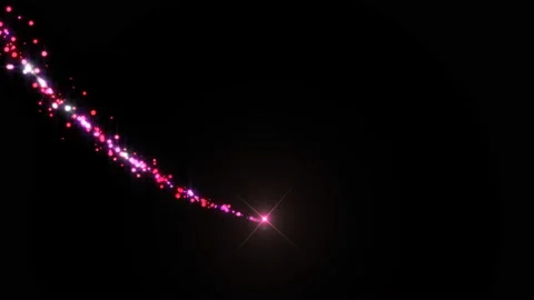 4K Flight of pink bokeh particles. Magical shimmering light Stock Footage 124289300