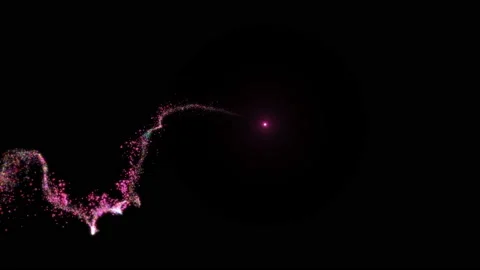 4K Flight of pink bokeh particles. Magical shimmering light. Stock Footage 124289419