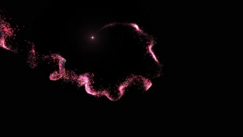4K Flight of pink bokeh particles. Magical shimmering light. Stock Footage 124289528