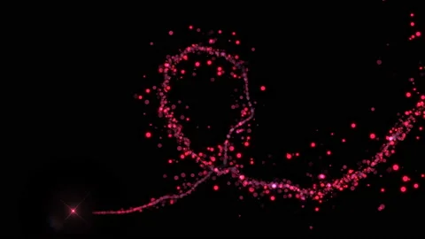 4K Flight of pink bokeh particles. Magical shimmering light. Stock Footage 124289654