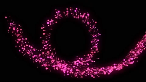 4K Flight of pink bokeh particles. Magical shimmering light. Stock Footage 124314258