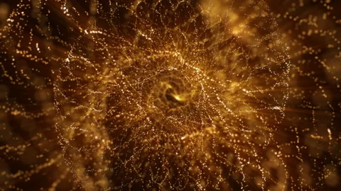 4K Flight through abstract technology neon lines tunnel. Stock Footage 112366240