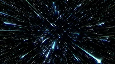 4k Flight through Hyper Stars. Looped Video stock 168702369