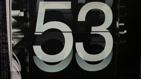 4k flip clock time numbers video distortion Stock Footage 40649444