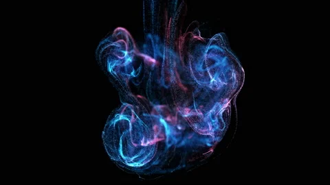 4k. Fluid abstract. Slow motion.  Liquid glowing neon particles Stock Footage 119346692