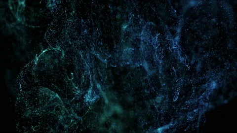 4k. Fluid abstract. Slow motion.  Liquid glowing neon particles. Stock Footage 124297734