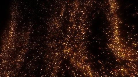 4k. Fluid abstract. Slow motion.  Liquid glowing neon particles. Stock Footage 256968877