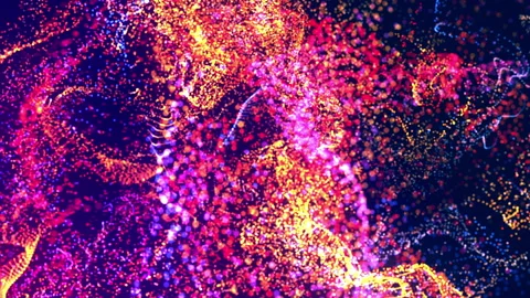 4k Fluid Particles. Animated Background Видео 164998960