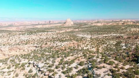 4K fly over of Ghost Rock in Utah, USA Stock Footage 154716759