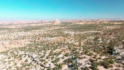 4K fly over of Ghost Rock in Utah, USA Stock Footage 154716785