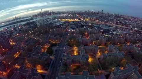 4k Fly-Over of Red Hook, Brooklyn Stock Footage 50361499