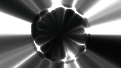 4K fly through an abstract rotating chromatic tunnel. Looped geometric tunnel Stock Footage 270037092