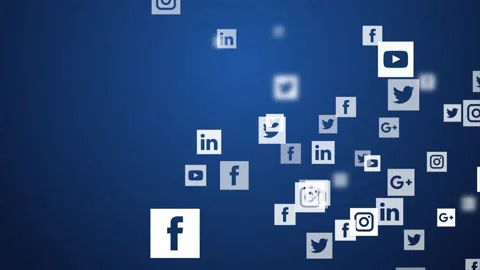 4K Flying icons of social media in the w... | Stock Video | Pond5