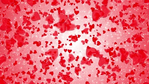 4K Flying looped hearts background Video stock 123567281