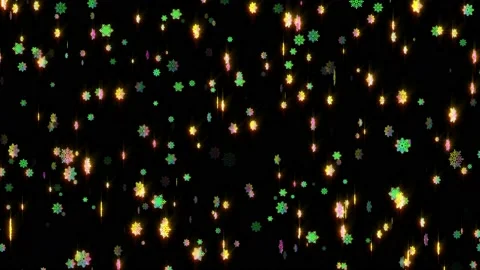 4k Flying Multicolored Snowflakes Vídeos de archivo 144921910