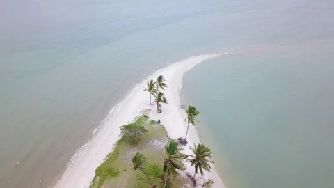 4k flying over laem hat beach at yao yai island, phang nga thailand Stock Footage 79257927