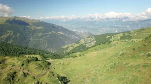 4K Flying over mountain nature Stock Footage 53835948