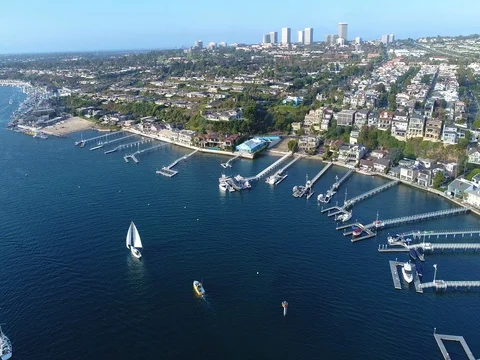 4K Flying Over Orange County, Southern California Stock Footage 80987507