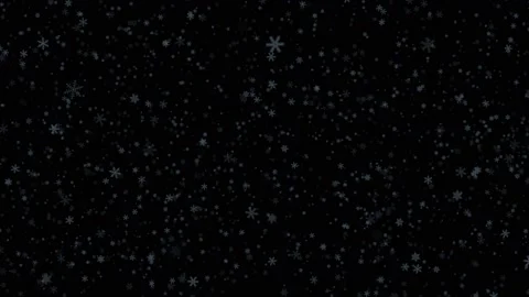 4k Flying Snowflakes. Black background Vidéo 145065403