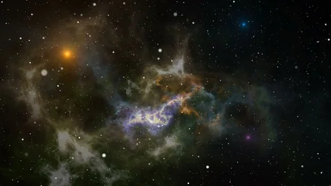 4k flying in space through starfield Video stock 88143424