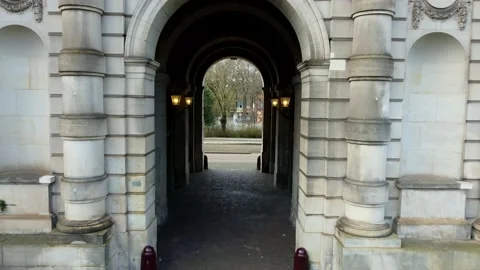 4K Flying through the arch on a drone. Amsterdam, Netherlands 2023 Stock Footage 234352343