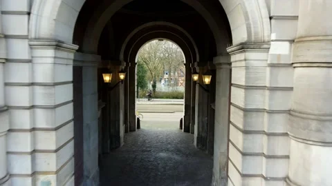 4K Flying through the arch on a drone. Amsterdam, Netherlands 2023 Stock Footage 234352442