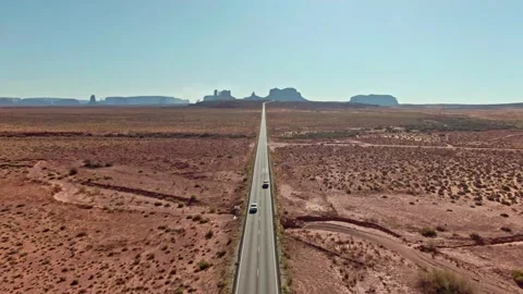 4K Flyover Drone Reveals Monument Valley in Utah and Arizona, USA Stock Footage 154666325