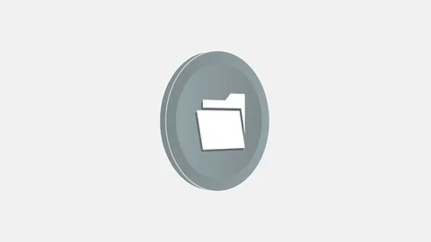 4k - Folder spinning icon on white background Stock Footage 72472987