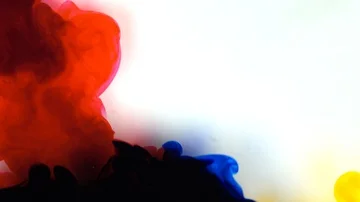 4K footage. Abstract Background. Liquid Ink Red Color Blending Burst Swirl Fluid 스톡 동영상 85790741