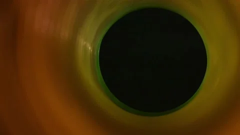 4K Footage Abstract of ring with black background. Abstract colorful footage Stock Footage 180914318