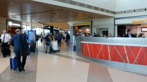 4k footage of busy Dallas Love Field Airport. Stock Footage