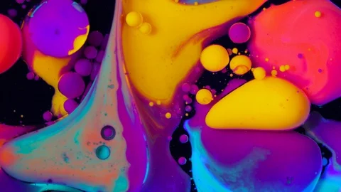 4K footage. Colorful Bubbles Stock Footage