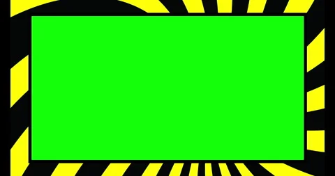 This 4K footage features a striking black and yellow radial burst pattern framin Video stock 332098255