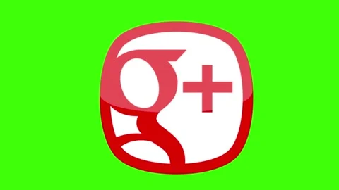 4K footage of Google Plus logo on greenscreen Stock Footage 196682287