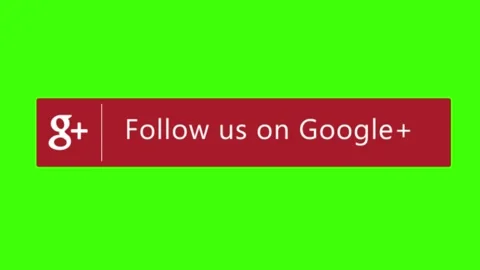 4K footage with Google Plus logo and "Follow us on Google Plus" text on Stock Footage 196682470
