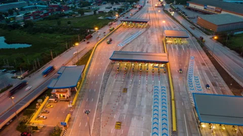 4K footage hyper lapse express way for transpotation concept Stock-Footage 132282457