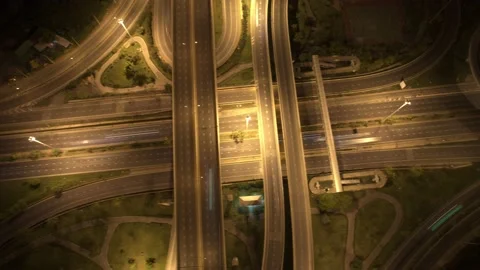 4K : footage hyperlapse expressway for transportation concept. Stock Footage 170996674