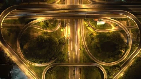 4K : footage hyperlapse expressway for transportation concept. Stock Footage 171456853