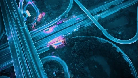 4K : footage hyperlapse expressway for transportation concept. Stock Footage 171553648