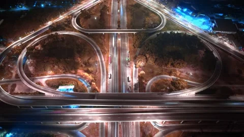 4K : footage hyperlapse expressway for transportation concept. Stock Footage 171553781