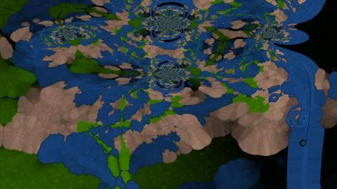 4K footage. Ink in water. Blue ink reacting in water creating abstract Illustrazione stock