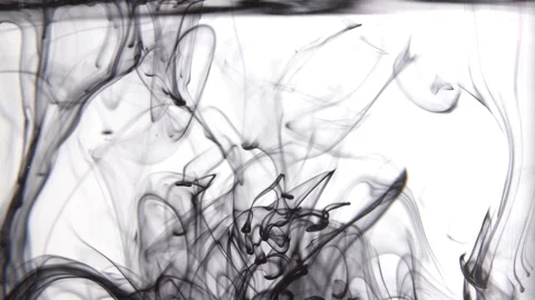 4k Footage of inks, Blots, Dots. Drops Ink in water Stock Footage 124828390