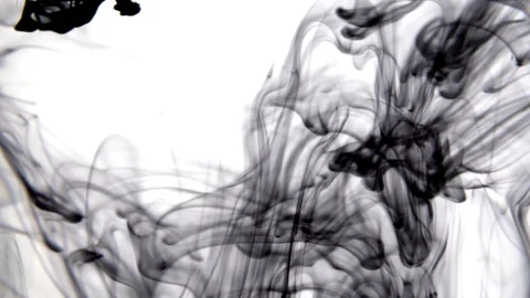 4k Footage of inks, Blots, Dots. Drops Ink in water Stock Footage 124828392